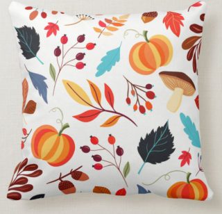Rustic Autumn Decor Throw Pillow