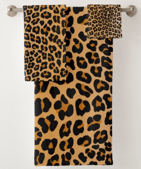 Leopard Bath Towel Set