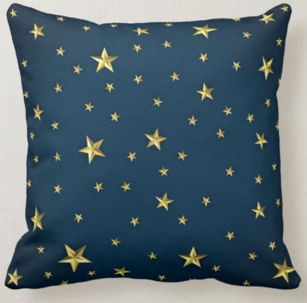 Midnight Starry Night Throw Pillow